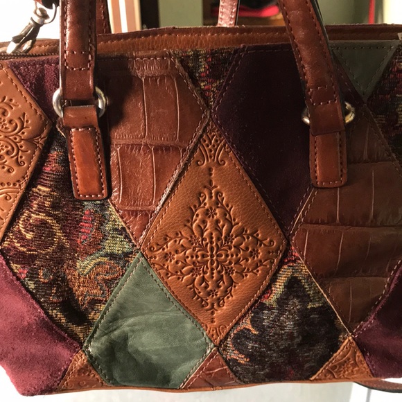 Fossil multicolor patched handbag - Picture 6 of 8